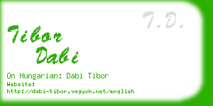 tibor dabi business card